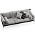 Contemporary Cassina Eloro Sofa 3D model small image 5