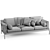 Contemporary Cassina Eloro Sofa 3D model small image 6