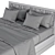Benedetti Storage Bed: Stylish, Spacious, and Functional 3D model small image 4