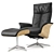 Modern Black Design Relax Armchair 3D model small image 1