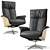 Modern Black Design Relax Armchair 3D model small image 2