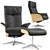 Modern Black Design Relax Armchair 3D model small image 6