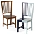 Village Wood Dining Chair, Crate and Barrel 3D model small image 4