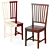 Village Wood Dining Chair, Crate and Barrel 3D model small image 5