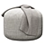 Cozy Cotton Canvas Pouf by Westelm 3D model small image 3