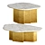 Luxury Ragali Center Table with Marble Top 3D model small image 1
