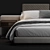 Minimalist Minotti Yang Bed 3D model small image 4