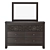 Paxberry Vintage Brown Dresser & Mirror 3D model small image 2