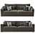 Modern RH Lugano Sofa 3D model small image 2