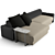 Fendi Casa Halston: Luxurious Sofa with Chaise Lounge 3D model small image 2