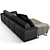 Fendi Casa Halston: Luxurious Sofa with Chaise Lounge 3D model small image 3