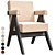 Sleek Matteus Dining Chair 3D model small image 1