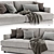 West Elm Haven 2-Seater Sofa: Stylish Comfort for Your Home 3D model small image 2