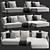 Modern Minotti Lawson Corner Sofa 3D model small image 1