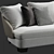 Modern Minotti Lawson Corner Sofa 3D model small image 4