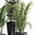 Concrete Palm Collection: Indoor/Outdoor Plant Pot 3D model small image 3
