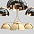 Galvanized Plate Postmodern Ceiling Chandelier 3D model small image 4