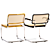 Modern Marcel Breuer Cesca Armchair 3D model small image 4