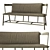 Oiseau Bench: Delicate Elegance in Seating 3D model small image 1