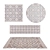 Versatile Rug Collection: Set of 8 with Variations 3D model small image 1