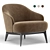Contemporary Leslie Armchair 3D model small image 1