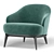 Contemporary Leslie Armchair 3D model small image 4