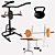 Realistic 3D Gym Equipment Model 3D model small image 3