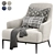 ESME Fabric Armchair: Stylish Comfort 3D model small image 1