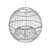 Stylish Calico Suspension Light 3D model small image 2