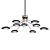 Crystal 9-Light Sputnik Chandelier 3D model small image 1