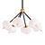 Kaci 6-Light LED Cluster Pendant 3D model small image 1