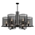 Eichholtz Morrison Bronze Chandelier - Timeless Elegance 3D model small image 1