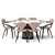 Apriori ST3 Oval Table Set 3D model small image 1