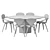 Apriori ST4 180x100 Group with Oval Table 3D model small image 5