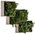 Wood Frame Vertical Garden: Wall Decor 3D model small image 1