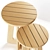 Ekland Teak Nesting Tables: Elegant and Versatile 3D model small image 2