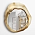 Elegant Gold Miller Mirror 3D model small image 1