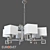 Modern Chrome Chandelier Alma - Eurosvet 3D model small image 1