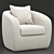 Cozy Jasper Boucle Swivel Armchair 3D model small image 1