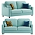 Modern Comfort: Ikea Vinliden Sofa 3D model small image 1