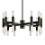 Modern Black LED Chandelier 3D model small image 2