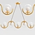 Modern Brass Linear Chandelier 3D model small image 1