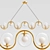 Modern Brass Linear Chandelier 3D model small image 3