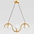 Modern Brass Linear Chandelier 3D model small image 4