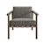 Gillis Wooden Armchair 3D model small image 10