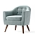 Sophisticated Florence Armchair: Versatile Design & Elegant Comfort 3D model small image 5