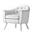 Sophisticated Florence Armchair: Versatile Design & Elegant Comfort 3D model small image 7