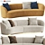 Barbara Modular Sofa: Stylish and Versatile 3D model small image 1