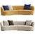 Barbara Modular Sofa: Stylish and Versatile 3D model small image 3