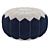 Title: Boho Blue Denim Moroccan Pouf 3D model small image 2